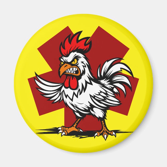 Verärgerter Hahn Magnet (Vorne)