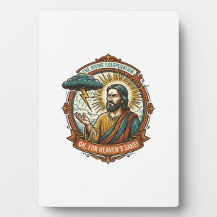Verärgerter Jesus Dunkle Regenwolke Blitz Wetter H Fotoplatte