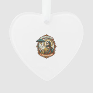 Verärgerter Jesus Dunkle Regenwolke Blitz Wetter H Ornament