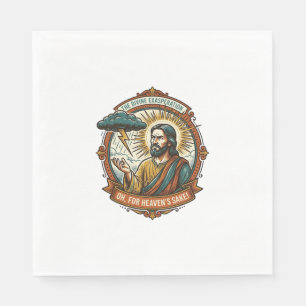 Verärgerter Jesus Dunkle Regenwolke Blitz Wetter H Serviette