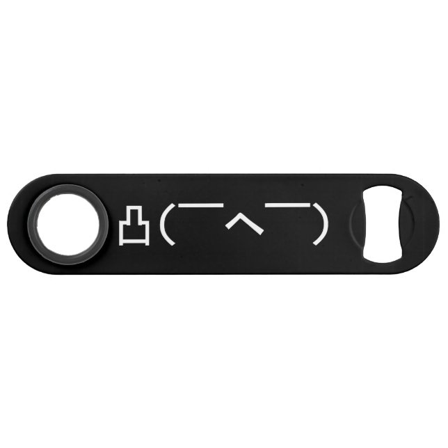 Verärgerter Mittelfingeremoticon-Japaner Kaomoji Speedflaschenöffner (Vorderseite (Horizontal))