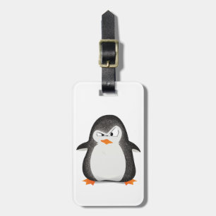 Verärgerter Penguin-Glitzer-Foto-Druck Gepäckanhänger