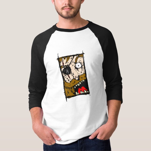 Verärgerter Pirat Jersey T-Shirt (Vorderseite)