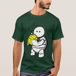 Verärgerter Schildkröte-Wasserball - helle lange T-Shirt