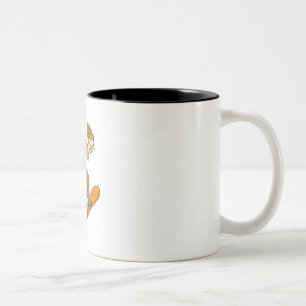 Verärgerter Snowboarder Zweifarbige Tasse