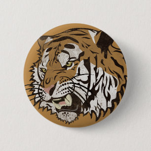 Verärgerter Tiger Button