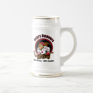 Verärgertes Biber-Bier Stein Bierglas