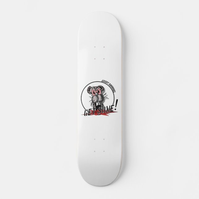 Verärgertes Eichhörnchen-Logo-Skateboard Skateboard (Vorderseite)