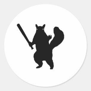 Verärgertes Eichhörnchen sagt; "Holen Sie es. " Runder Aufkleber