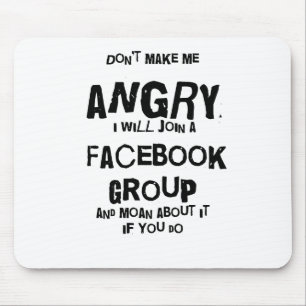 verärgertes facebook mousepad