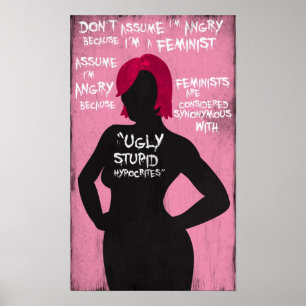 Verärgertes feministisches Plakat
