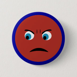 Verärgertes Gesicht Button