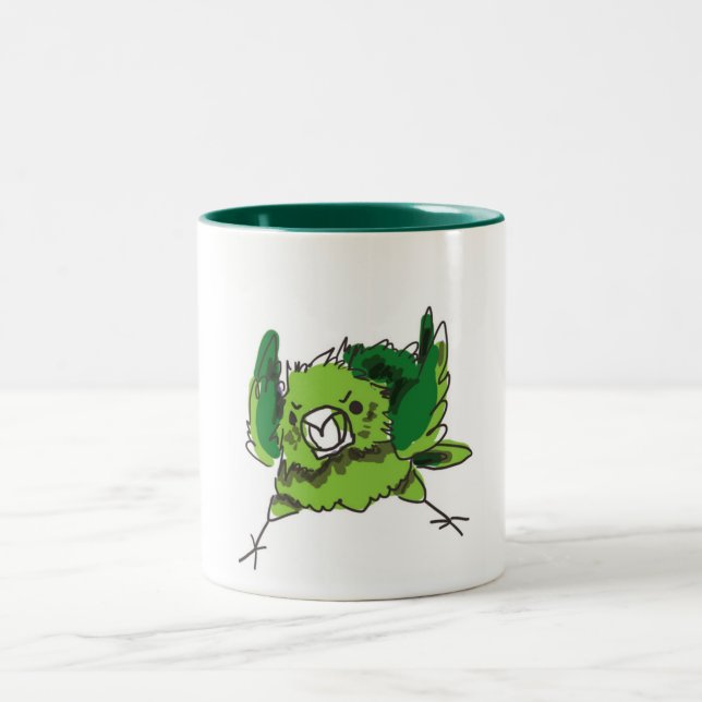 Verärgertes Huhn Zweifarbige Tasse (Mittel)