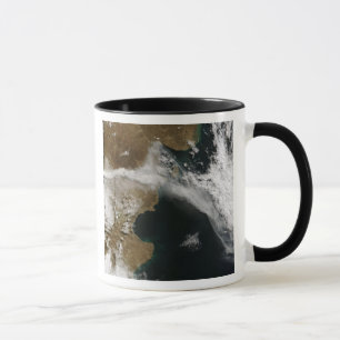 Veraschen Sie Feder von der Eruption von Chaiten Tasse