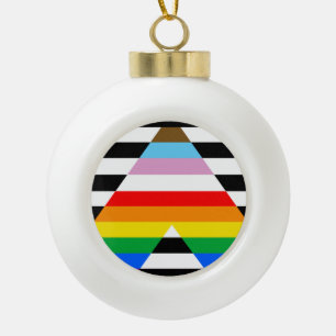 Verband Fortschritts-Stolzflagge Keramik Kugel-Ornament