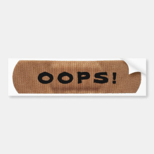 Verband mit Oops! Autoaufkleber