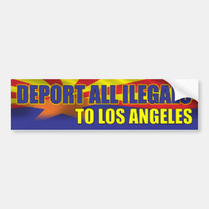 Verbannen Sie alle Illegals zu Los Angeles Autoaufkleber