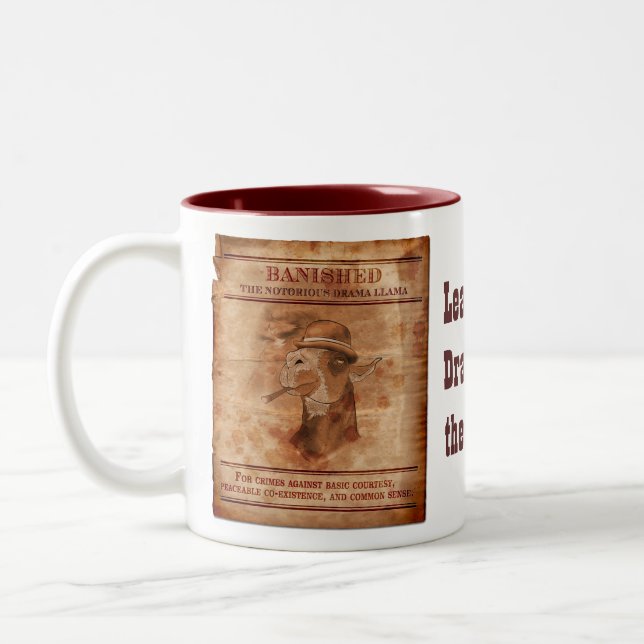 Verbannen Sie Drama-Lamas - Ton 15oz 2 Tasse (Links)