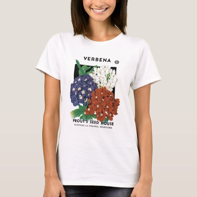 Verbena Seed Packet Label T-Shirt (Vorderseite)