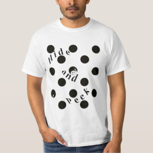 Verbergen und Flüchtige Blick in einem Dot-T - Shi T-Shirt