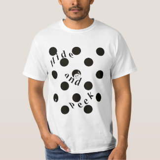 Verbergen und Flüchtige Blick in einem Dot-T - Shi T-Shirt
