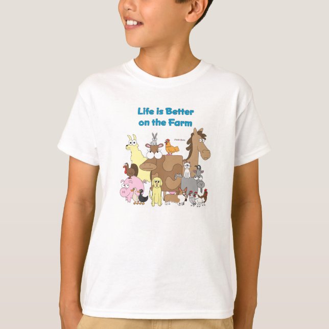 Verbessern Sie auf dem Bauernhof - KinderShirt T-Shirt (Vorderseite)