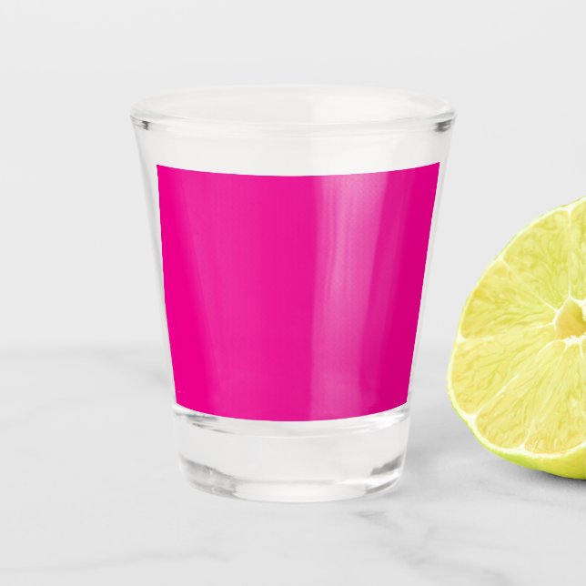 Verbessern Sie Ihren Platz mit einem rosa Hintergr Schnapsglas (Vorderseite)