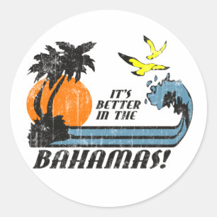 Verbessern Sie in Bahamas verblaßte Runder Aufkleber