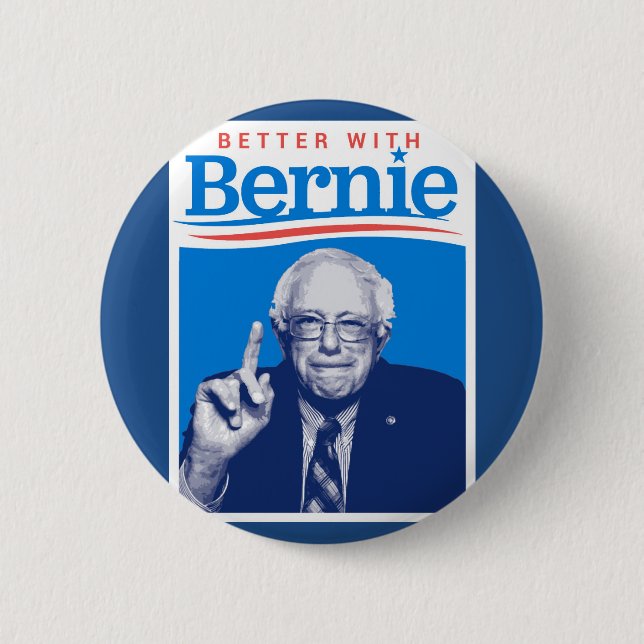 Verbessern Sie mit Bernie Button (Vorderseite)