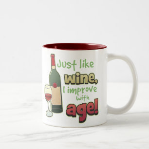 Verbessern Sie mit der Alters-Tasse Zweifarbige Tasse