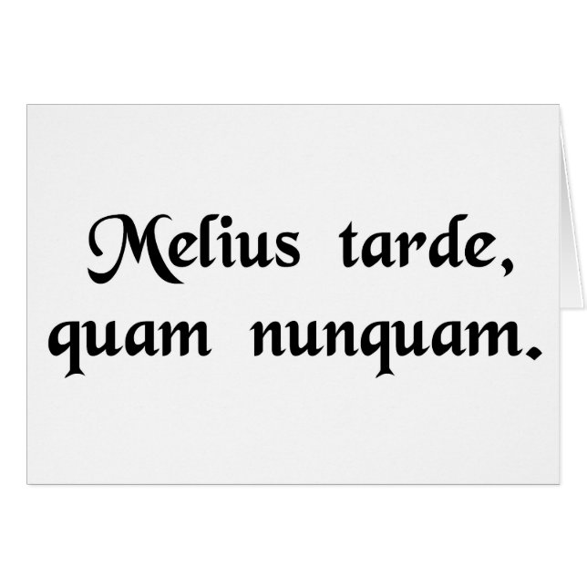 Verbessern Sie spät als nie (Vorderseite (Horizontal))