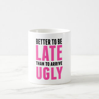Verbessern Sie, um spät zu sein als Kaffeetasse