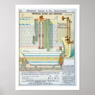 Verbesserte Bäder und Duschen von einem Katalog Poster