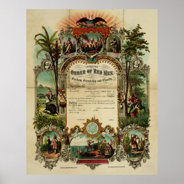 Verbesserte Ordnung der roten Männer in Freiheit [ Poster (Vorne)