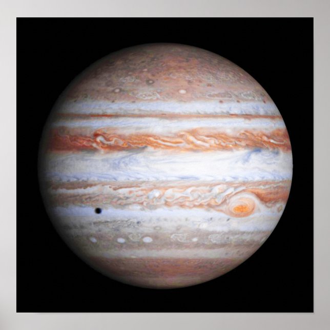 VERBESSERTES Bild von Jupiter Cassini flyby NASA Poster (Vorne)