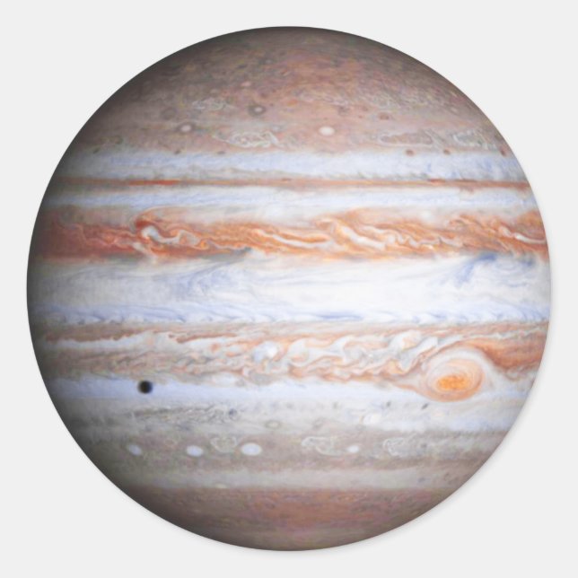 VERBESSERTES Bild von Jupiter Cassini flyby NASA Runder Aufkleber (Vorderseite)