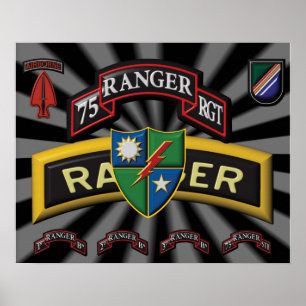 Verbessertes Logo für das 75. Ranger-Reglement Poster