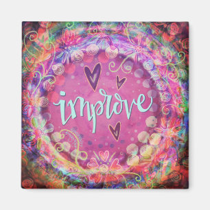 Verbesserung der rosa floralen Trendy ONE WORD Ins Magnet