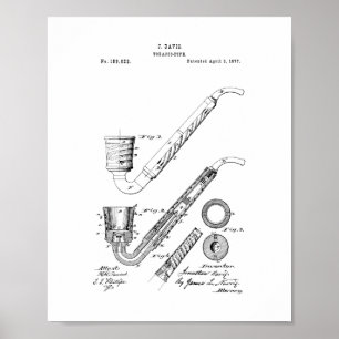Verbesserung in Tabak-Rohre Patent Poster
