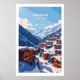 Verbier Reise Druck 1 Poster