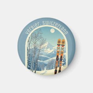 Verbier Schweiz 4 Vallées Skigebiet Magnet