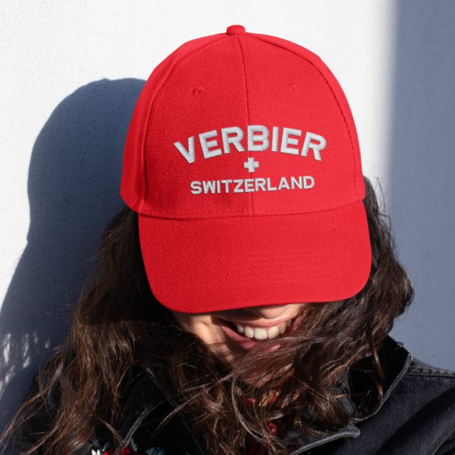 Verbier, Schweiz. Personalisierbar Bestickte Baseballkappe (Von Creator hochgeladen)