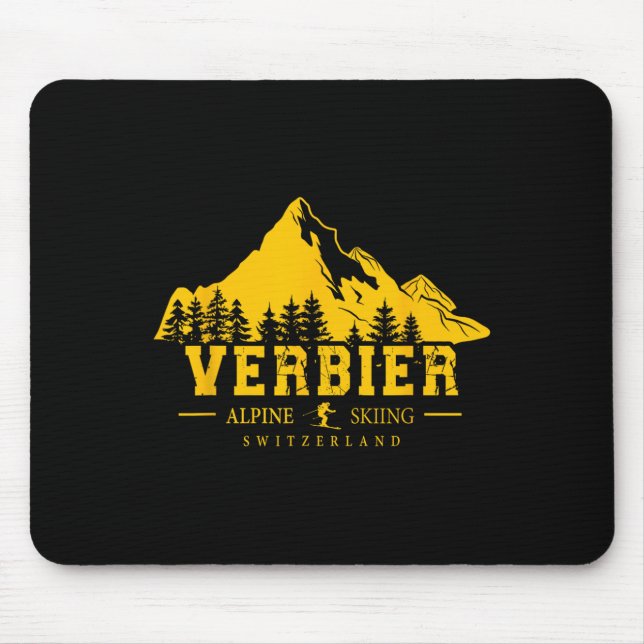 Verbier Schweiz Skigebiet Lugano Mousepad (Vorne)