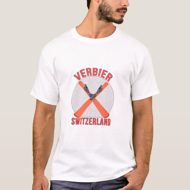 Verbier, Schweiz T-Shirt (Vorderseite)