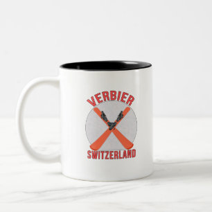 Verbier, Schweiz Zweifarbige Tasse