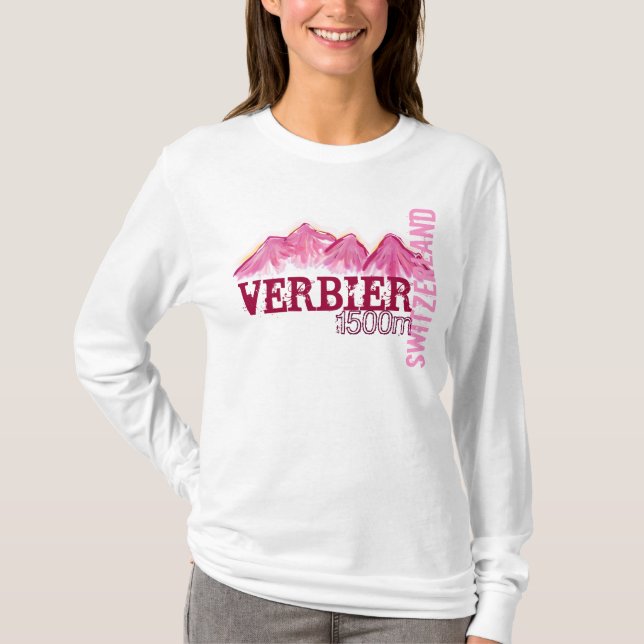Verbier Suisse dames sweat - shirt à capuche de mo (Devant)