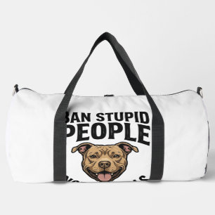 Verbiete dumme Leute, nicht Pitbulls, Vintage-Hund Duffle Bag