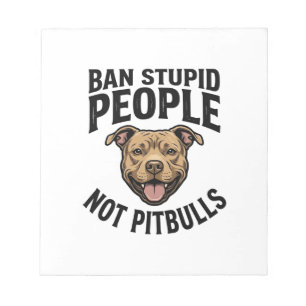 Verbiete dumme Menschen, nicht Pitbulls, Vintage-H Notizblock