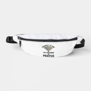 Verbinde dich mit Gott Gebet Christliches Vektorde Bauchtasche