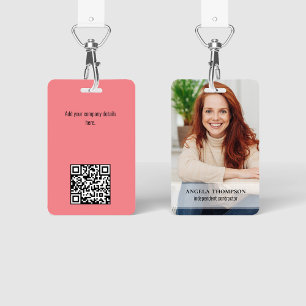 Verbinde dich mit mir   QR-Code Einfach Moderne Fo Ausweis